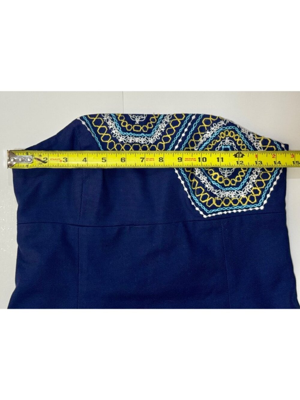 Lilly Pulitzer Bowen Strapless Dress Blue Embroidered Cocktail Party Size 2 - Picture 5 of 12